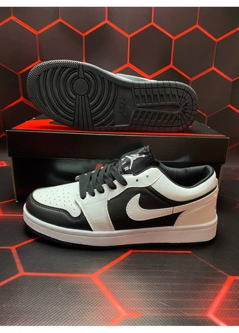Білі літні кросівки nike air jordan 1 low white black найк аір джордан No Brand