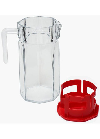 Глек скляний Kosem 1235мл з пластиковою кришкою для води та соку контейнер для напоїв Pasabahce (368987827)