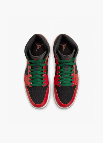 Червоні кросівки чоловічі retro 1 mid se casual shoes red/black dq8417-006 Air Jordan