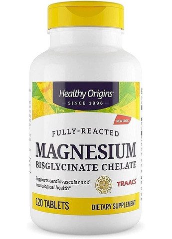 Харчова добавка "Magnesium" Fully-Reacted Bisglycinate Chelate Pills 360шт (1515974-44016269) Healthy Origins (368629881)