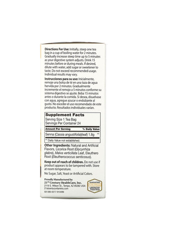 Растительный чай для похудения Herbal Slimming Tea Caffeine Free 24 Tea Bags (Peach-Apricot) 21st Century (315519031)