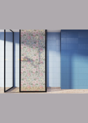 Матова плівка на вікна і дзеркала Троянда самоклейка на скло двері душову кабіну шафи купе 1 метр погонний Zatarga (324218698)