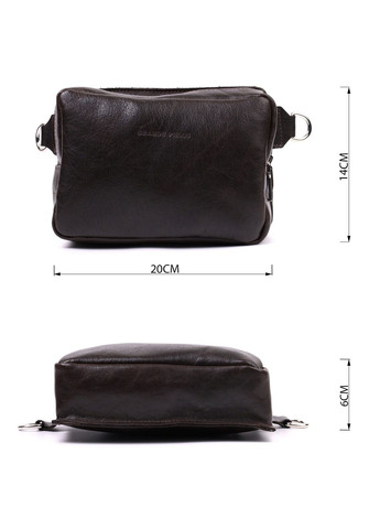 Мужская кожаная сумка 20,5х14,5х6,5 см Grande Pelle (315870255)