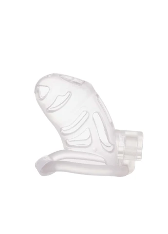 Клетка для пениса SEVANDA Plastic Penis Chastity Cage, прозрачная, 3 кольца разных размеров Lockink (400738339)