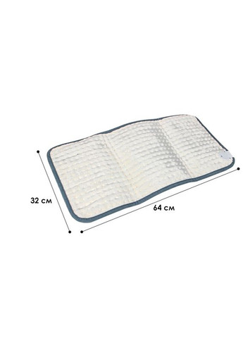 Плед-шаль ковдра з підігрівом від мережі 32*64 см Gray 17 шт. Lesko (336193840)