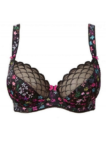 Чёрный балконет бюстгальтер 5301 Freya с косточками полиамид, полиэстер, эластан