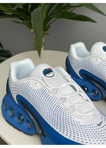Кросівки жіночі і чоловічі Nike Air Max DN white blue | Найк Аір Макс ДН білі сині No Brand сині демісезони (361019683)