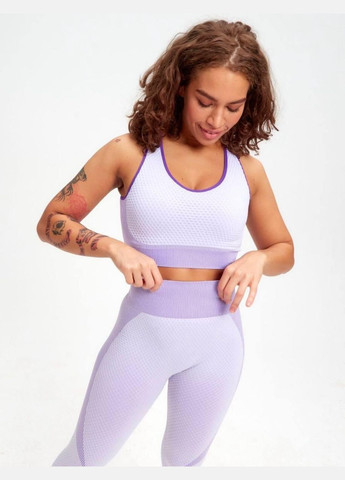 Спортивный костюм тройка (рашгард, топ и леггинсы) фиолетового цвета, размер S Trends (330756960)