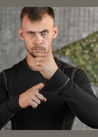 Мужское зимнее термобелье на флисе черное No Brand (302089849)