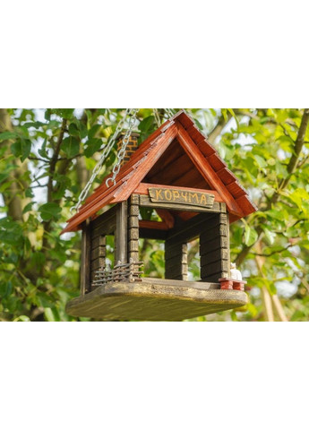 Годівничка для птахів підвісна дерев'яна XRMASTER Корчма No Brand (361855787)