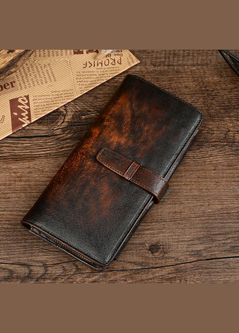 Жіночий шкіряний вінтажний гаманець клатч натуральна шкіра ретро портмоне коричневий Eton (331318731)