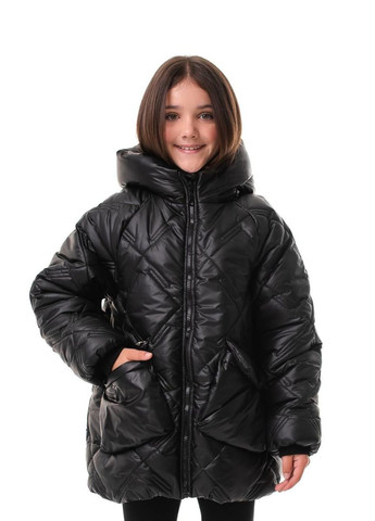 Чорна зимня куртка зимова куртка-пальто Suzie