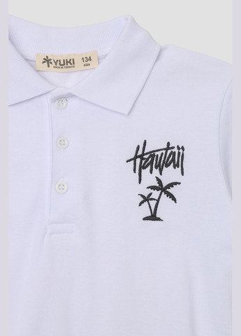 Футболка-поло з коротким рукавом для хлопчика колір білий ЦБ-00276067 Yuki (329296176)