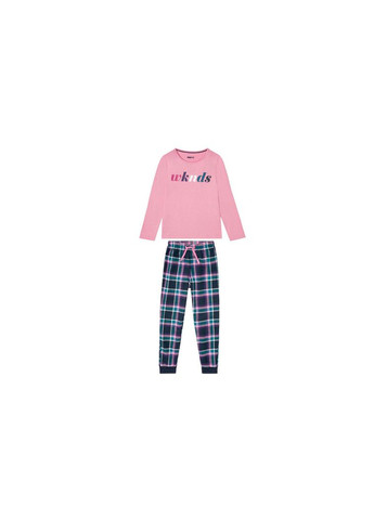 Розовая всесезон пижама для девочки Pepperts
