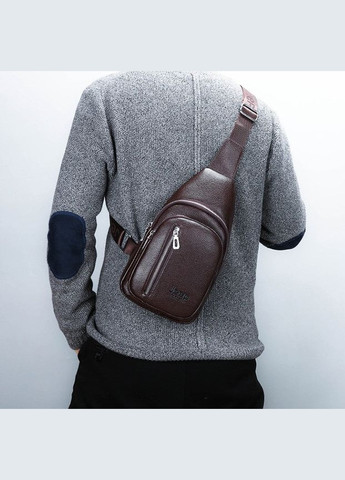 Чоловіча сумка-бананка на груди екошкіра Jeep (362412076)