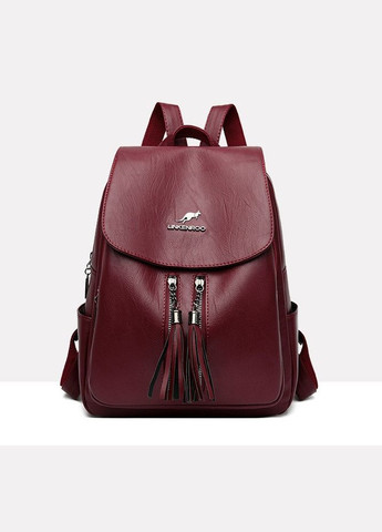 Жіночий міський рюкзак, практичний та стильний, екошкіра, бордовий (sku_1245Б) No Brand (330576675)
