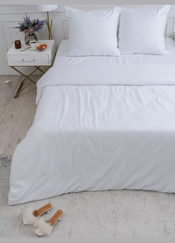 Постільна білизна з бавовни Євро 200х220 наволочка 50х70 2 шт Білий (П4К-Post-ukr-0013-03-01) No Brand (316531868)