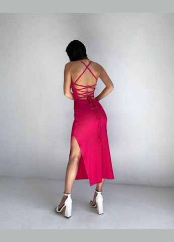 Малинова коктейльна, пляжна, повсякденний, кежуал, вечірня жіноча сукня силуетна FINO Mode