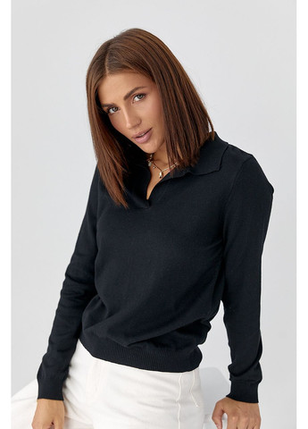 Чорний демісезонний жіночий светр-поло No Brand