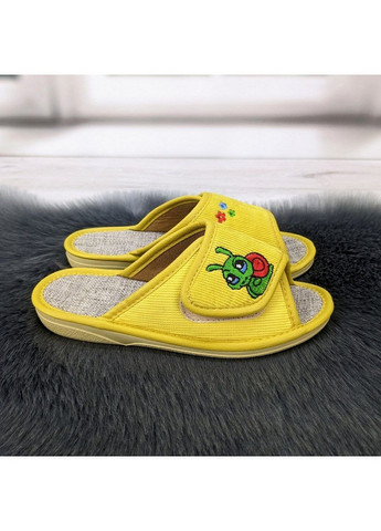 Желтые тапочки детские на липучке Белста
