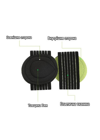 Ортопедические стельки супинаторы для поддержки продольного свода стопы или при плоскостопии черные No Brand (314872831)