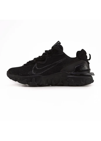 КРОССОВКИ ЖЕНСКИЕ NIKE REACT VISION BLACK НАЙК РЕАКТ ВИСИОН No Brand чёрные демисезоны (368861653)