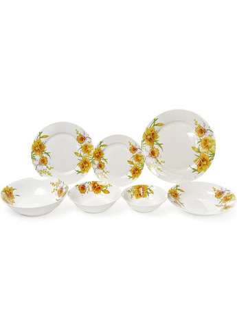 Набір 6 порцелянових обідніх тарілок "Нарцис" Ø27см Bona (330020221)