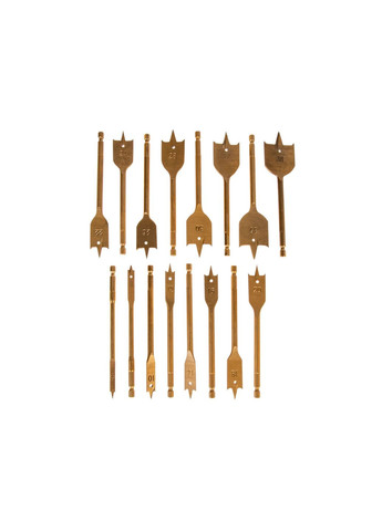 Набор сверл перьев "" с хвостовиком для шуруповерта Hex E6,3 (1/4") 638мм в кейсе, к-т 16 шт. Geko (313400380)