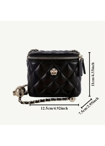 Сумка женская на регулируемой цепочке Черная 12,5*11*7,5 см No Brand (364976035)