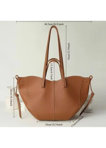 Жіноча сумка-тоут з гаманцем і двома парами ручок коричнева LR 252013 BR Large Brown No Brand (363023639)