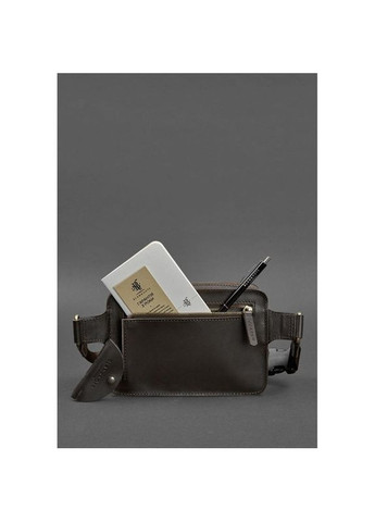 Сумка жіноча шкіряна через плече Dropbag Mini темно коричнева BlankNote (302008815)