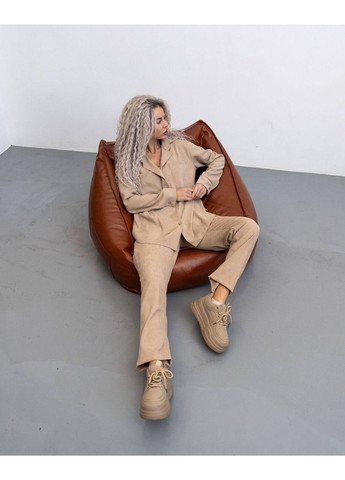 Жіночий Мікро вельветовий костюм: сорочка + штани Україна (361044167)