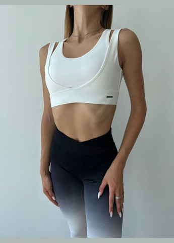 Топ з застібкою на спині та чашками, молочного кольору, розмір L Trends (330757738)