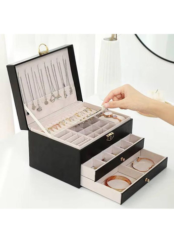 Шкатулка для украшений Органайзер для бижутерии 3 яруса No Brand (368786372)