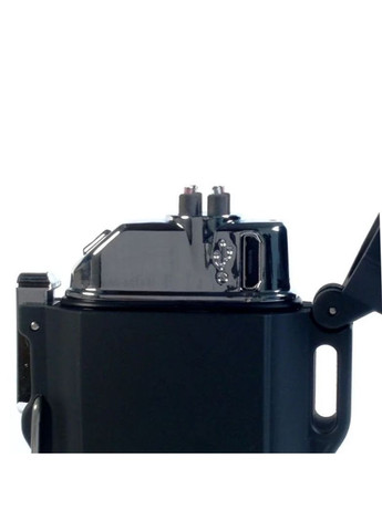 Електрична запальничка DRAGON WARIOR вологостійка з ліхтариком 2 плазмовими дугами колір чорний Dom (293275135)