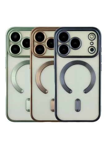 Чехол TPU Metallic Chrome Full Camera with Magsafe для iPhone 17 Pro Chrome Gold No Brand (385776792)