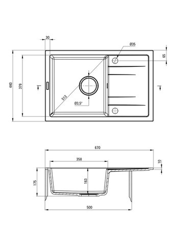 Мойка кухонная Corio + смеситель BME 024N (m496774) Deante Corio + зміш. BME 024N (372967896)
