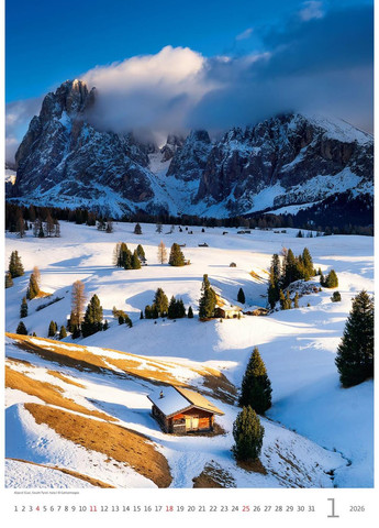 Календар HELMA 2026 31,5 х 45 см Mountains Helma 365 (361855113)