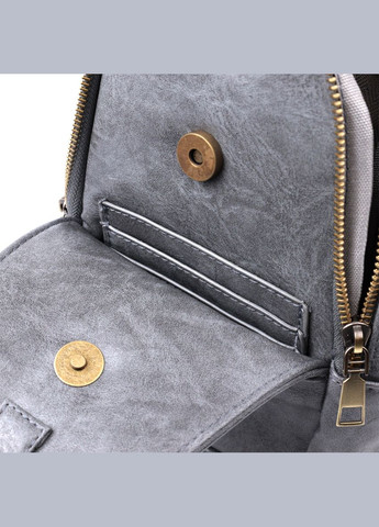 Сумка через плечо из экокожи Vintage с потайным карманом серого цвета (sku_22792) No Brand (329853155)