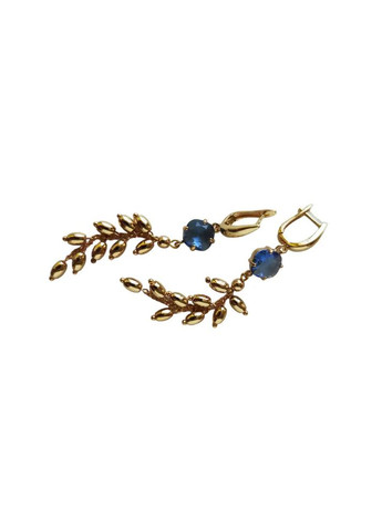 Серьги колоски из бусин натурального гематита сине-золотого цвета (SB-0046) Ksenija Vitali (307257232)