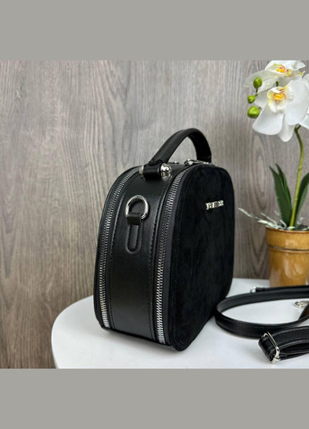 Женская замшевая сумка клатч на плечо черная No Brand (298997632)