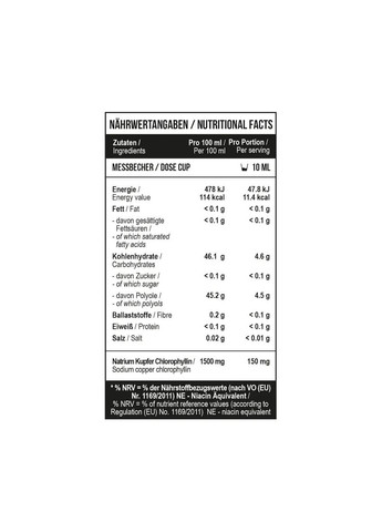 Рідкий хлорофіл Liquid Chlorophyll зі смаком м'яти 500 мл MST (361114657)