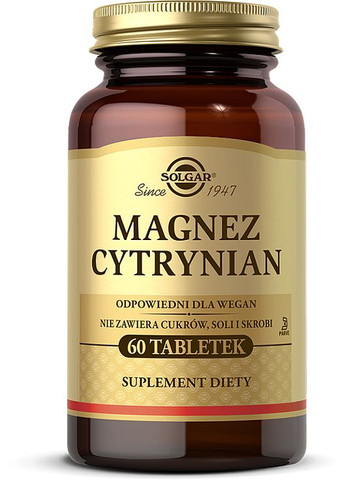 Дієтична добавка "Цитрат магнію" Health & Beauty Magnesium Citrate 60шт (863246-118356) Solgar (368640622)