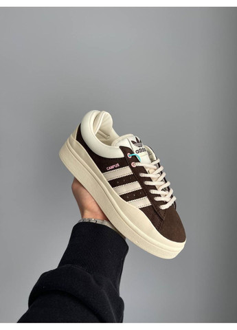 Кросівки жіночі Adidas Campus x Bad Bunny Brown Beige | Адідас Кампус Бед Банні коричневі No Brand коричневі демісезони (360755593)