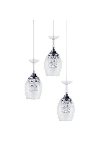 Люстра светодиодная подвесная LED светильник для квартиры на потолок лэд 26997 Хром 30-150х13х13 см. Sunnysky (324396653)