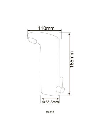 Смеситель сенсорный для умывальника 19.114-DC/AC (220V/6V) с трансформатором, латунный Hot/Cold HOTEC (338863987)