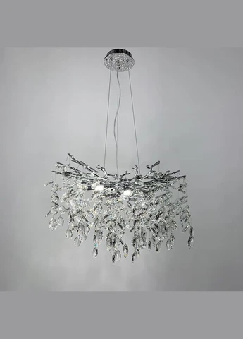 Изысканная серебряная люстра DIAMINA с хрустальными камнями Ø 60 см LineF (397587866)