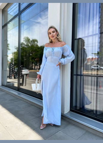 Блакитна святковий сукня No Brand