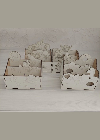 Дерев'яний дитячий шкільний самозбірний організатор для канцтоварів, підставка для олівців та ручок No Brand (305076693)