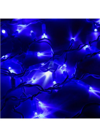Гірлянда нитка світлодіодна новорічна для будинку вулиці з роботою від мережі 10 м 100 лампочок (481888-Prob) Синя Unbranded (367782954)